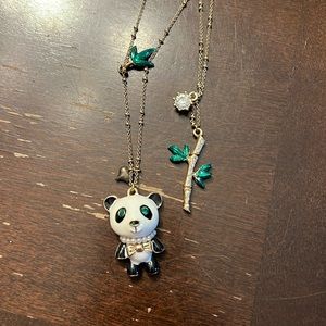 Betsey Johnson panda necklace